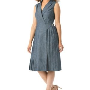 Chambray wraparound dress